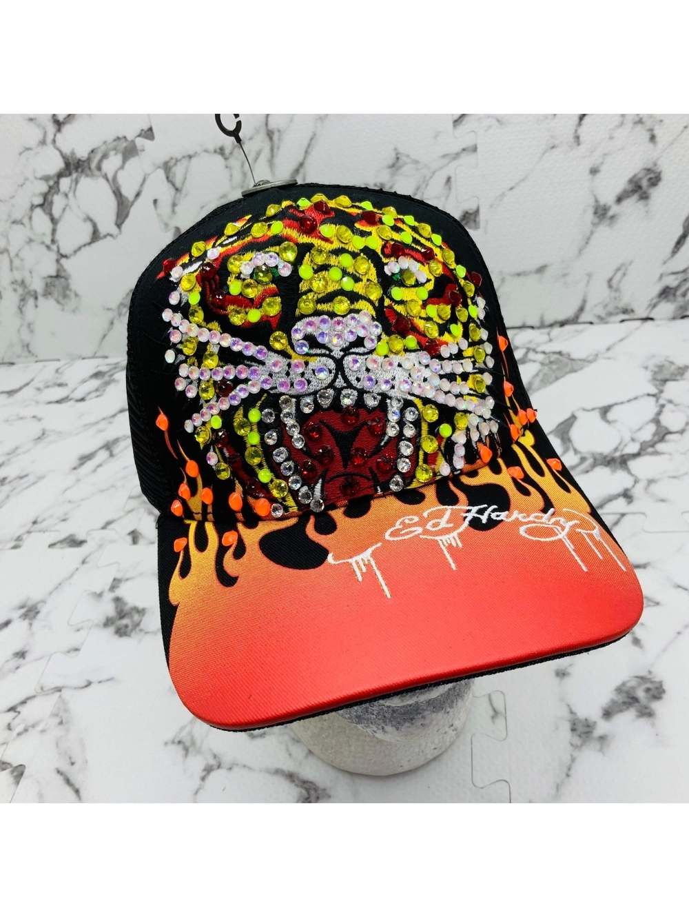 Men's Ed Hardy Tiger Black | Multicolor Rhinestone NWT